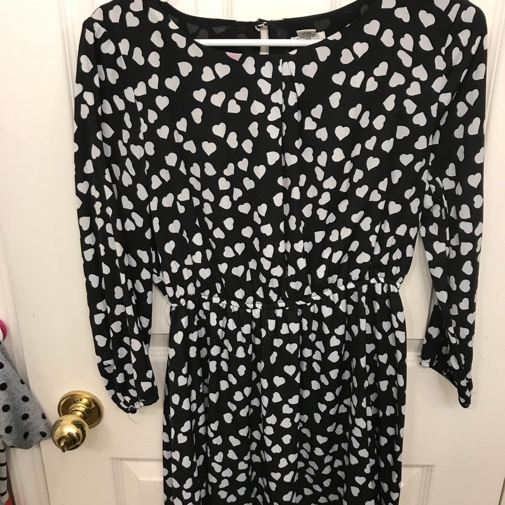 Black dress with hearts